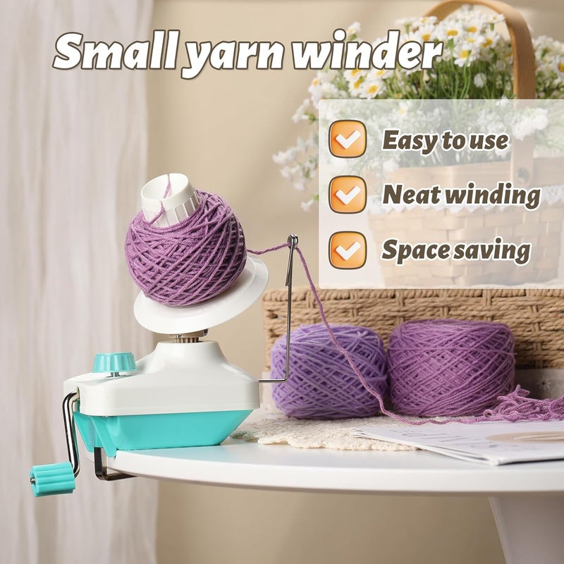 Kogyxe Yarn Winder, Yarn Ball Winder, Hand-Operated Easy-to-Install Yarn Cake Winder Spinner, Knitting Yarn Roller with Yarn Needles Set for Crocheting, The Helper for Knitting Lovers - Image 4